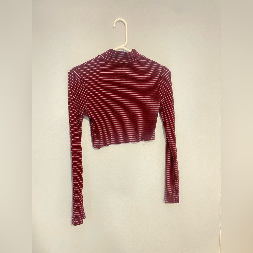 FOREVER 21 CROPPED LONG SLEEVED TOP